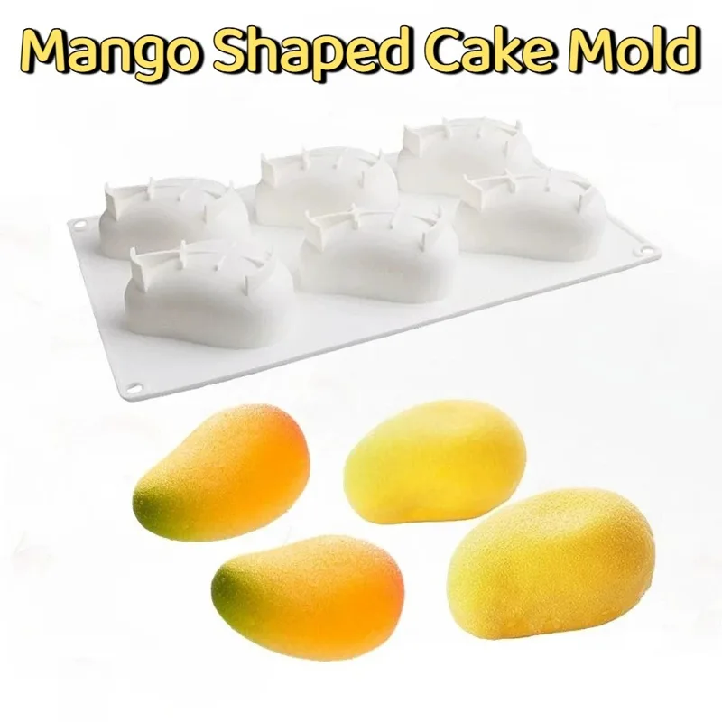 Candle Making Class - Cetakan Kue Bentuk Mangga 6 Lubang,