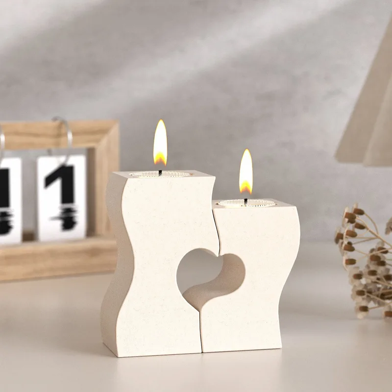 Candle Mold Silicone - S Cetakan Silikon Lilin Hati DIY