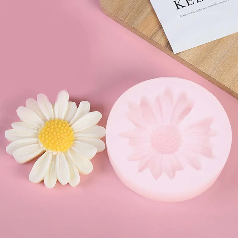 Candle Making Ingredients - DIY cetakan silikon lilin Daisy bunga