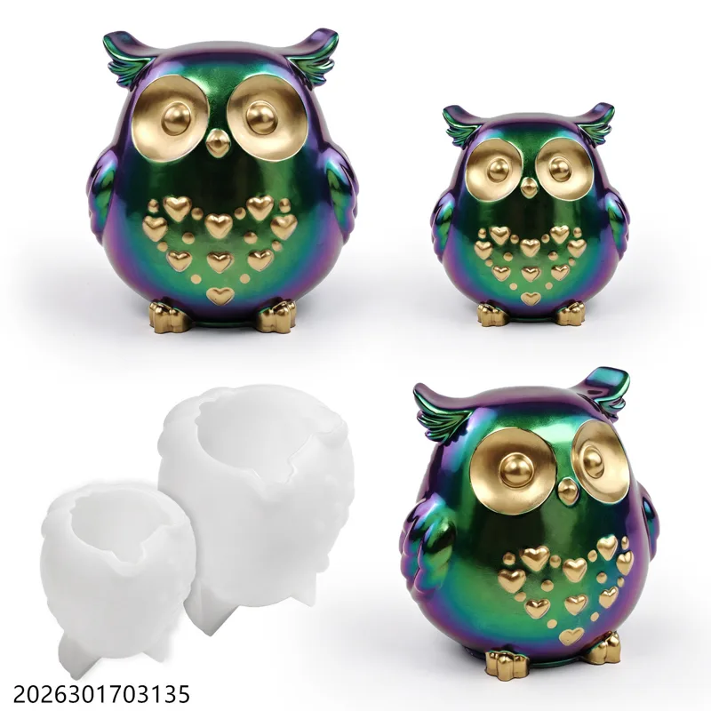 Candle Making Class - Cetakan Silikon Burung Hantu 3D Bentuk