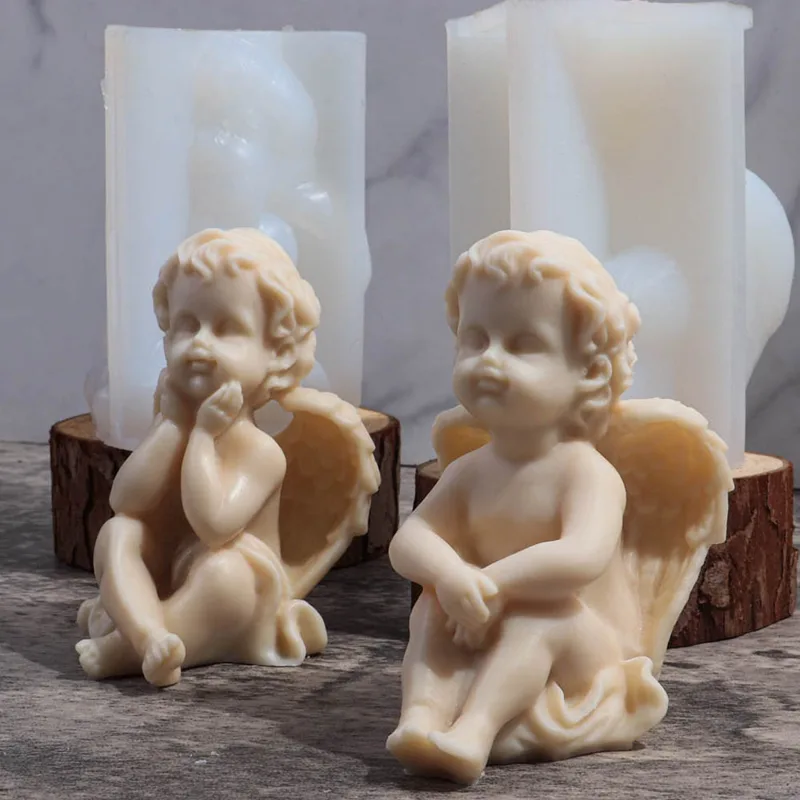 Candle Making Ingredients - 3D malaikat anak-anak cetakan silikon indah